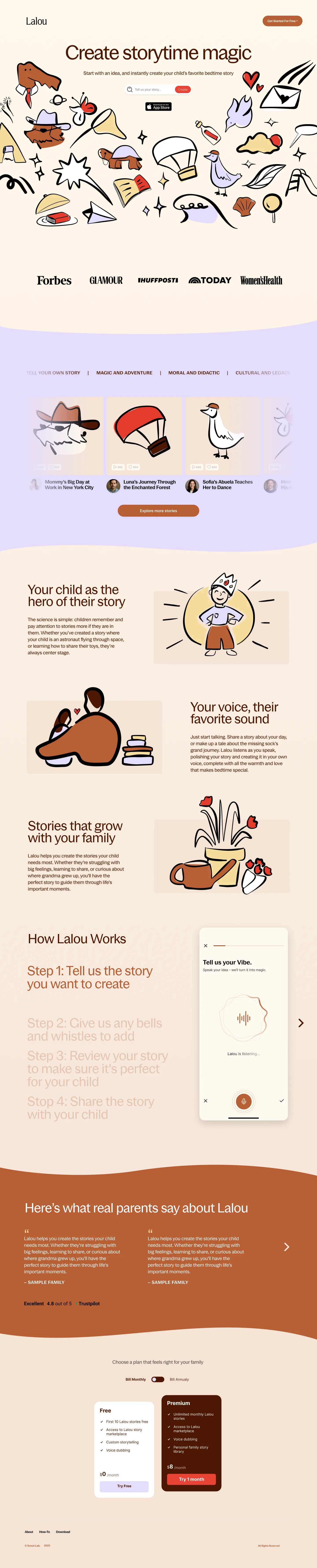 Lalou Landing Page
