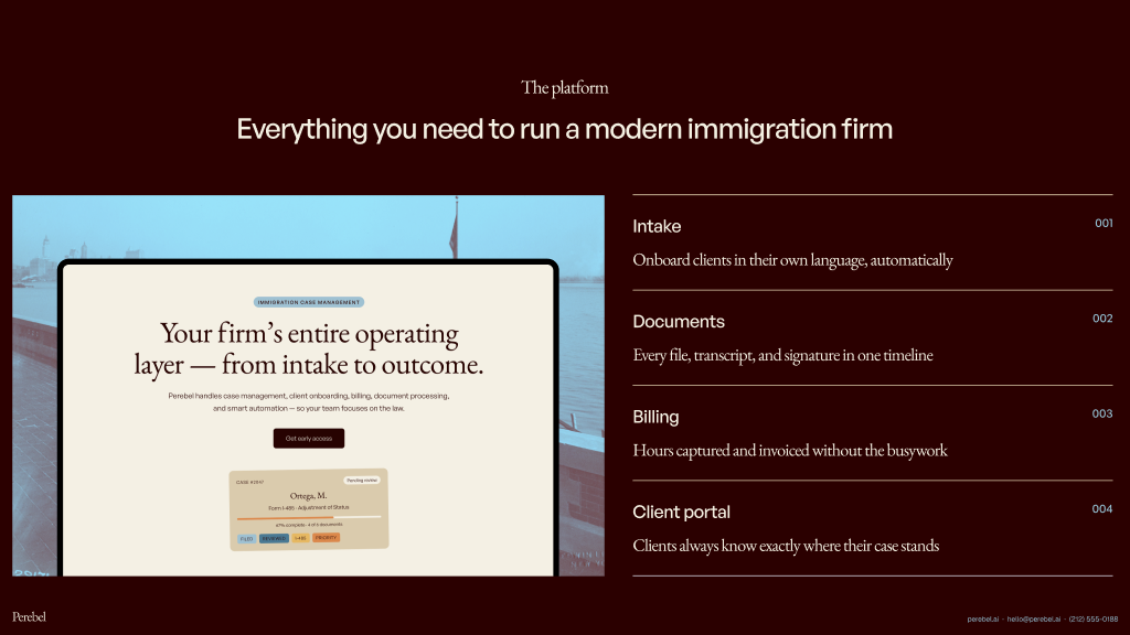 Perebel deck — platform slide