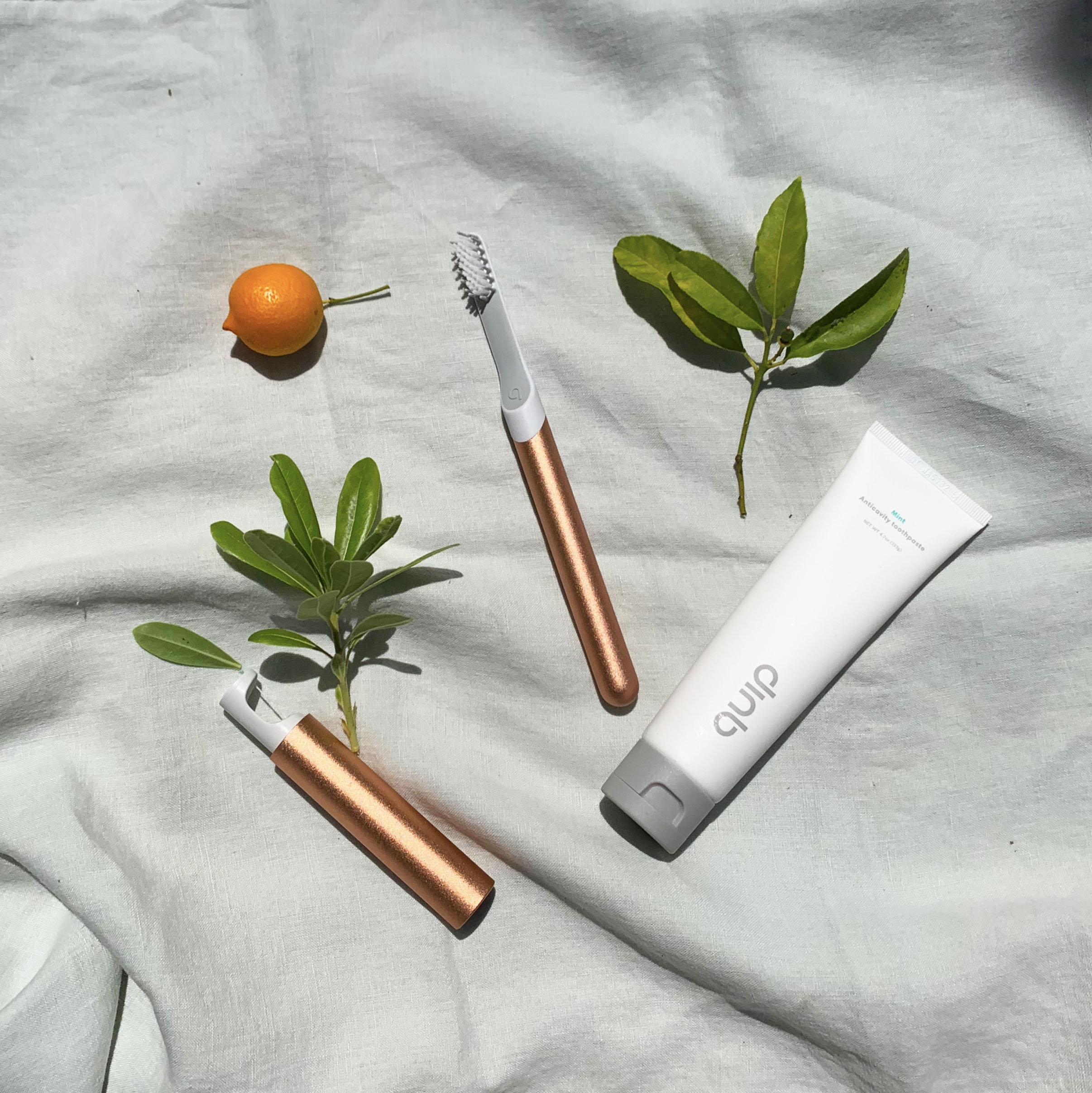 Product shot — toothbrush on solid background